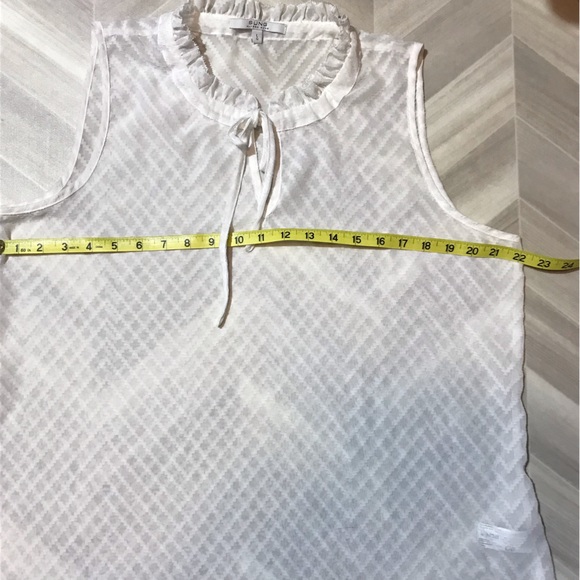 2 for $20. Alfred Sung White Ruffled Neck Line with Tie closure. Size Large - Picture 8 of 12